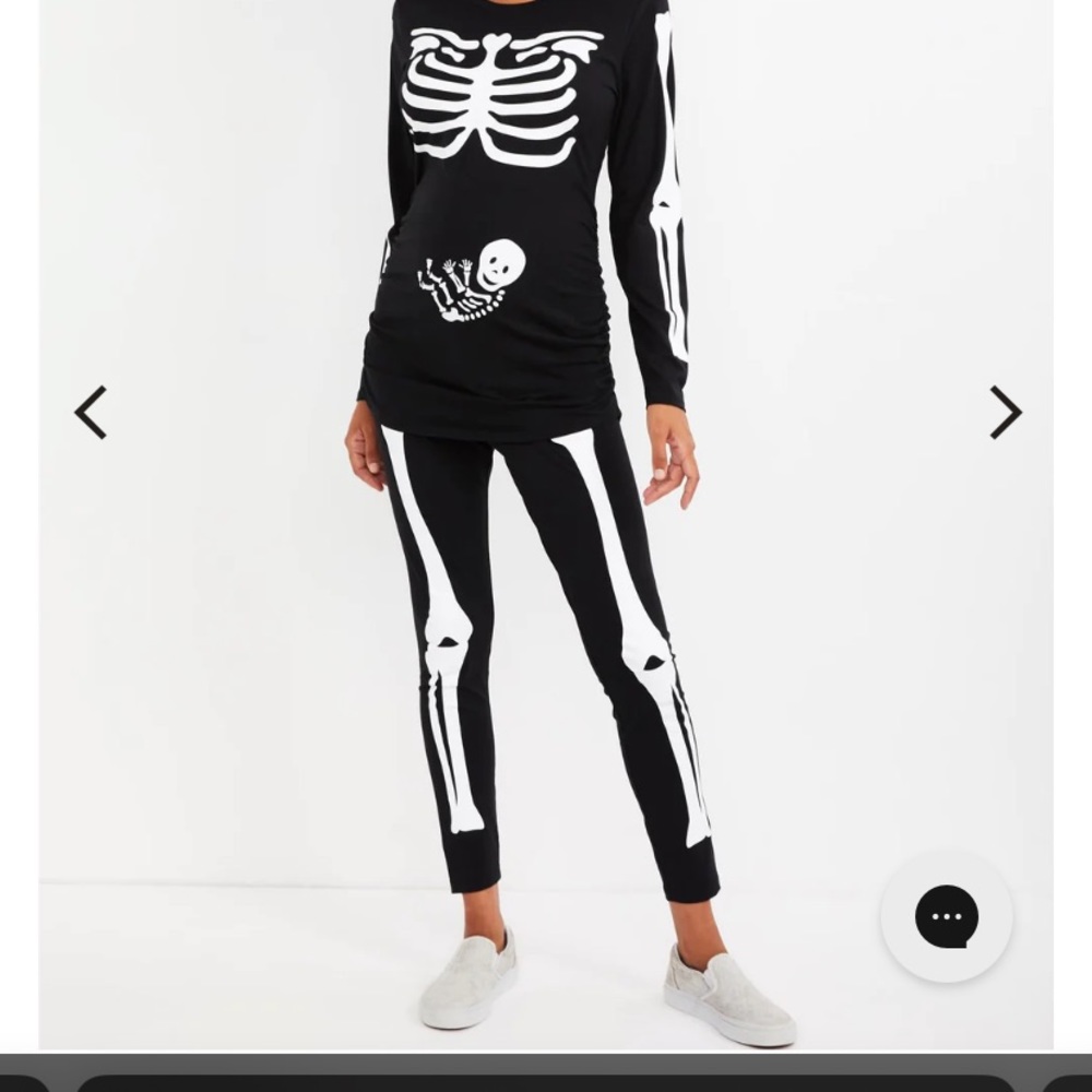 Motherhood maternity Halloween skeleton costume